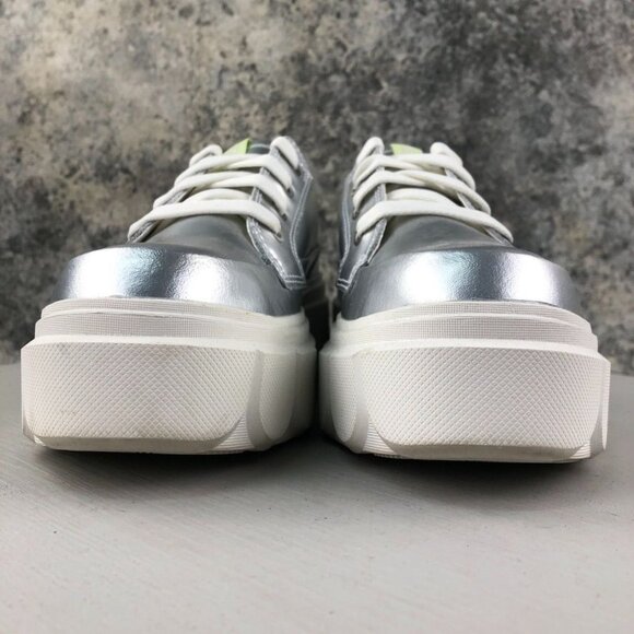 Sorel Women's Size 9 Caribou X Metallic Silver Waterproof Platform Sneaker - Picture 2 of 15